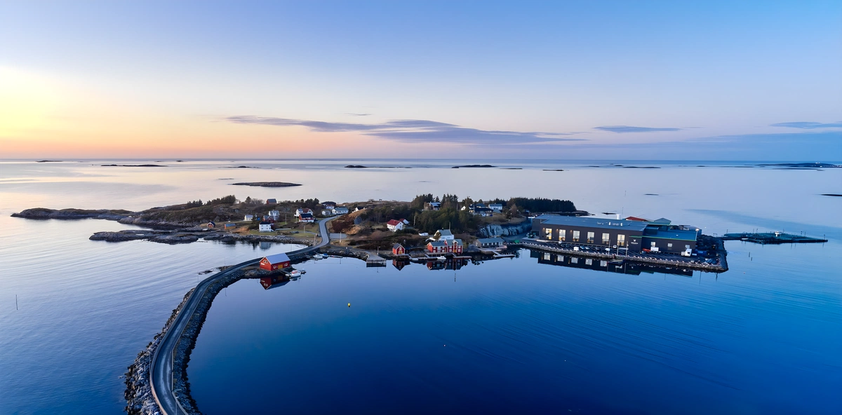 Vikenco salmon processing plant at Aukra, Norway